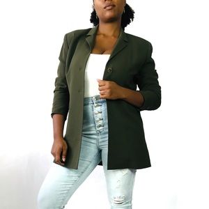 Cyd & Sam olive green single breast blazer size 8